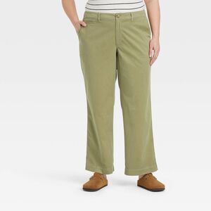Women's Mid-Rise Straight Leg Chino Pants  Universal Thread Olive Green Size 14